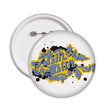 Imagem de Hip-Hop Rock and Roll Bin Box Pattern Pins Badge Button Emblema Acessório Decoração 5 peças