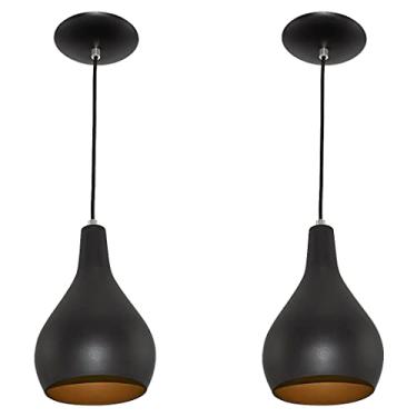 Imagem de Kit 2 Pendente Nepal Premium Gourmet Aluminio Preto/Cobre