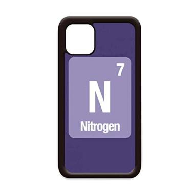 Imagem de N Nitrogen Elemento Químico Ciência para iPhone 12 Pro Max Capa para Apple Mini Mobile Case
