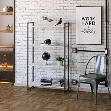 Imagem de Estante Dynamica 80X30X146cm C/04 Prateleiras Carvalho/Est.Preta