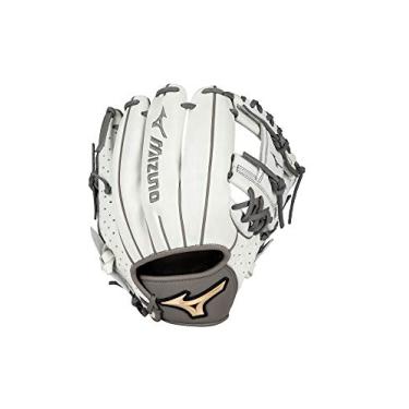 Imagem de Mizuno Luva de softball GPE1175F1 Mizuno Prime Elite Infield/Pitcher Fastpitch 29,8 cm, para mão direita, branco-cinza
