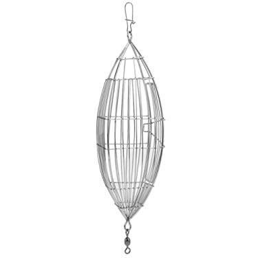 Imagem de Gaiola para iscas de pesca, alimentador de pesca de aço inoxidável para iscas de peixe e caranguejo (extra grande)