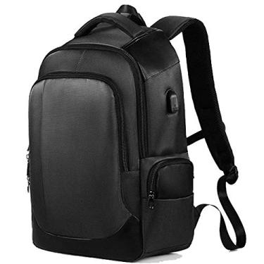 Imagem de Mochila de ombro mochila masculina recarregável USB mochila ao ar livre, tecido oxford, mais à prova d'água e respirável