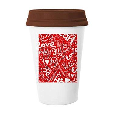 Imagem de Caneca de cerâmica Love Marriage Celebration Dia dos Namorados Copo de café Copo de cerâmica