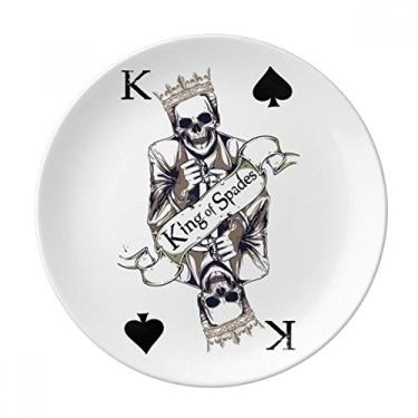 Imagem de Utensílios de jogo para cartas de baralho, prato decorativo de porcelana Salver louças de jantar