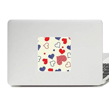 Imagem de Adesivo de vinil paster em forma de coração azul vermelho Pentagrama América decoração PC