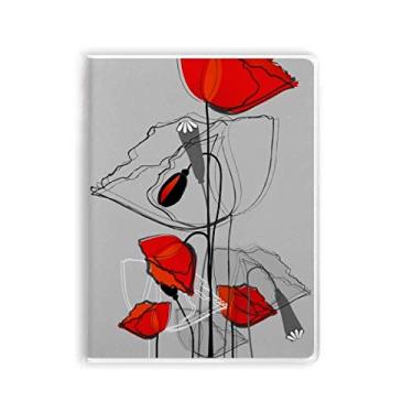 Imagem de Caderno de folhas de arte abstrata com desenho de milho e capa macia para diário