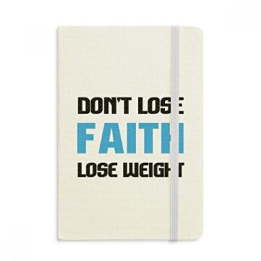 Imagem de Caderno de slogan Lose Weight oficial de tecido capa dura diário clássico