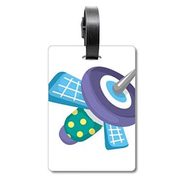 Imagem de Universo Alienígena Monstro Satélite Bagagem Etiqueta Bagagem Etiqueta Scutcheon Etiqueta