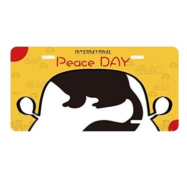 Imagem de DIYthinker Black Marten Animal Portrayal Placa de carro Decoração Dia da Paz