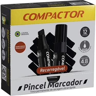 Imagem de Pincel Marcador, Compactor 00882PT, Preto, Pacote de 12