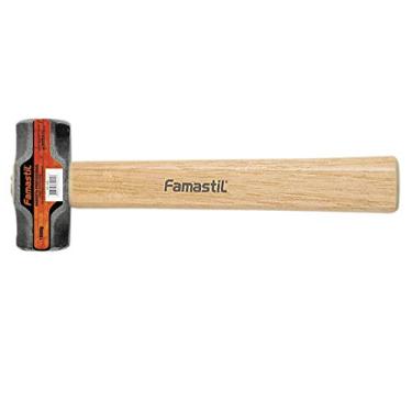 Imagem de FOXLUX Marreta Oitavada Famastil – 1000g – Aço SAE 1045/1050 forjado e temperado – Cabo de madeira com cunha, Colorido