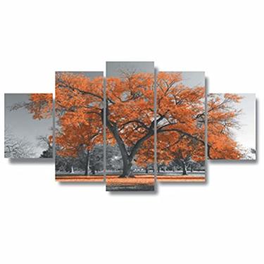 Imagem de Quadros Decorativos Arvore Vida Botanico Sala Quarto Laranja