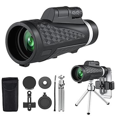Imagem de Telescópio monocular 18X62 com foco ajustável, ocular grande e prisma BAK4 grande objetiva, à prova d'água e à prova de poeira, adequado para fotografia ao ar livre, observação de pássaros, concertos