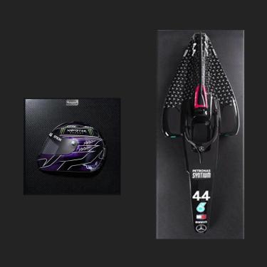 Imagem de Conjunto Quadros 3d F1 Carro W11 E Capacete 2019 Lh