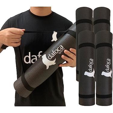 Imagem de Kit 4 Tapetes Yoga Mat e Exercícios 50x180cm 5mm DF1031 Preto Dafoca Sports