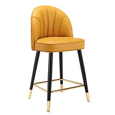 Imagem de Cadeiras de jantar banquetas de bar banquinho de bar para casa sala de estar cadeiras de bar cadeiras de bar cadeiras laterais balcão de café da manhã sala de jantar cadeiras de jantar com almofada de couro PU espesso Tudo está bem