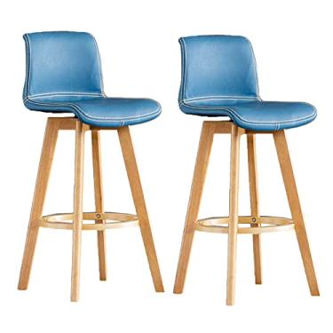 Imagem de Cadeiras de jantar cadeiras de sala de jantar bancos de bar conjunto de 2 bancos de bar giratórios de couro PU 360º bancos de altura de balcão bancos de cozinha pub cadeiras de cozinha, móveis de sala de jantar 150 kg Capacidade Tudo está bem