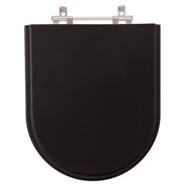 Imagem de Assento Sanitario Poliester Luna Preto para vaso Icasa