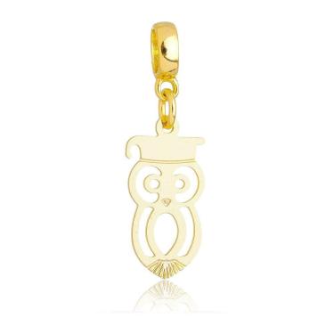 Imagem de Pingente Berloque Símbolo da Professora Pandora Banhado a Ouro 18k - Premium