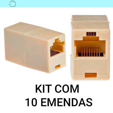 Imagem de Amplie Sua Rede - Kit 10 Conectores Rj45 Fêmea