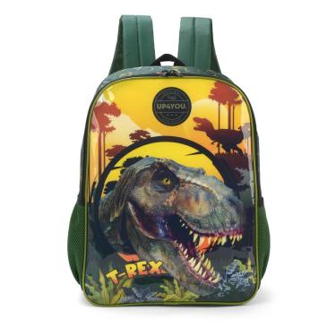 Imagem de Mochila Escolar infantil de Costas Menino Dinossauros
