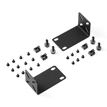 Imagem de MokerLink Kit de montagem em rack para interruptores de 12,5 polegadas, distância de furo ajustável de 14 a 30 mm, suporte de equipamento de 12,6 cm de largura a 19, compatível com Netgear, Cisco,