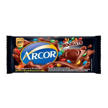Imagem de Chocolate Arcor Rocklets ao Leite 80g