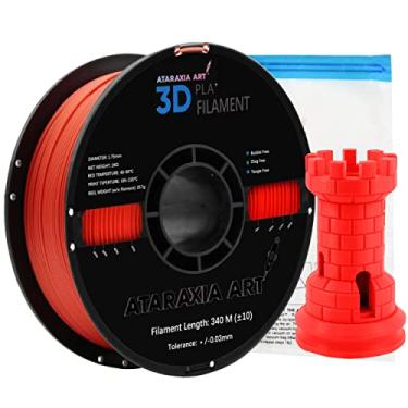 Imagem de Filamento para impressora PLA+ 3D da ATARAXIA ART PLA Plus filamento 1,75 mm | Filamento PLA cores Pantone precisão dimensional +/- 0,03 mm, carretel de 1 kg com sacos de armazenamento a vácuo de filamento, PLA+ vermelho
