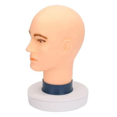 Imagem de menolana Cabeça de boneca de maquiagem masculina, cabeça de manequim profissional para treinamento, modelo de cabelo masculino para colar, chapéus, perucas, estilo B