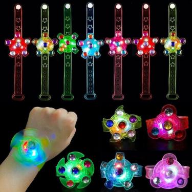 Imagem de Pacote com 25 pulseiras LED Light Up Fidget Spinner