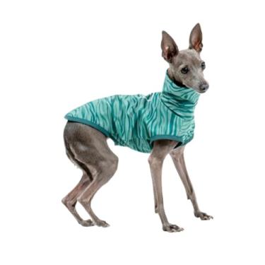Imagem de Greyhound Clothes – Camiseta de verão respirável para cachorro de secagem rápida, regata listrada de zebra, elástico, macio, pijama para galgo italiano chicote deerhound bedlington terrier (verde, P)