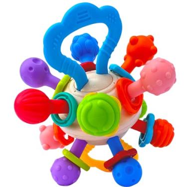 Imagem de Brinquedo Bebe Mordedor Montossoriano Atividades Sensoriais Kidino Bola Atomica Atomic...