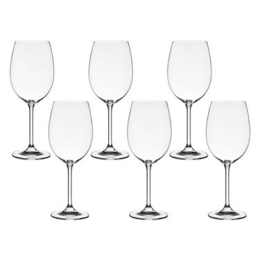 Imagem de 6 Taças De Cristal Para Vinho Tinto 450 Ml Linha Gastro Bohemia - Bohe