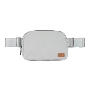 Imagem de C.C Bolsa de cinto feminina pochete bolsa transversal para mulheres moda pochete com alça ajustável presentes para mulheres (BG-4253), Cinza claro, Bolsas de Cintura da Moda