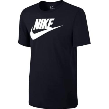 Imagem de Nike Camiseta masculina NSW Icon Futura, Preto/branco, G