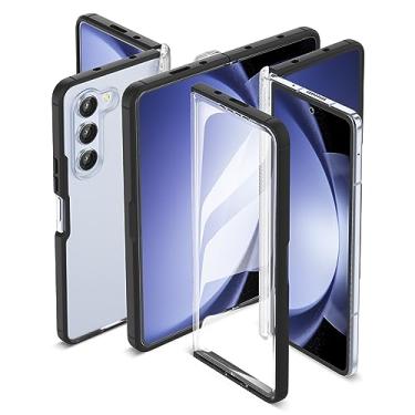 Imagem de ORETECH Capa para Samsung Galaxy Z Fold 5, capa Samsung Z Fold 5 com [protetor de tela embutido] [proteção de dobradiça] capa 2 em 1 ultrafina transparente flexível TPU bumper Z Fold 5 - preto fosco