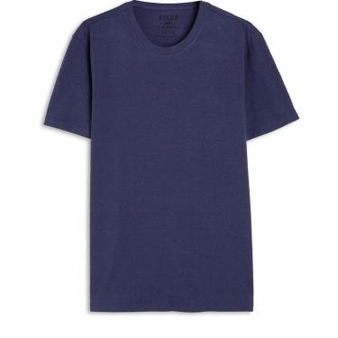 Imagem de Camiseta Ellus Fine Cotton Melange Classic Masculina Azul-Masculino