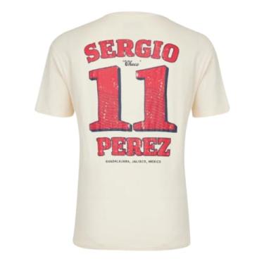 Imagem de Camiseta vintage Big Red Bull Racing F1 Sergio Checo Perez, Branco, PP
