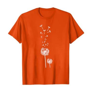 Imagem de Camisetas femininas fofas gola redonda girassol flores silvestres estampa casual camiseta colorida blusa manga longa, Laranja, G