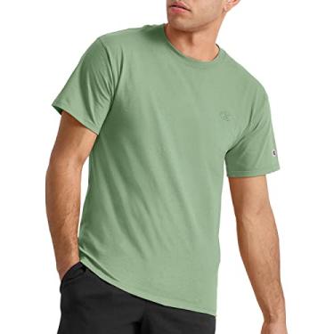 Imagem de Champion Camiseta unissex unissex de algodão unissex para homens e mulheres, camiseta clássica (regular ou grande e alta), Tudo sobre Oliva, P
