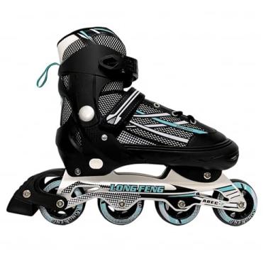 Imagem de Patins In-line (em Linha) Semi Profissional Long Feng Ajustável Roller Abec 7 (Azul, 40 ao 43)
