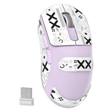 Imagem de MAMBASNAKE Attack Shark X3 Mouse para jogos sem fio, 49 g Ultraleve PixArt PAW3395 26000 DPI, BT/2,4 GHz/USB-C com fio Tri-Mode, bateria recarregável 200 horas, interruptor Kailh GM8.0 para MAC/Win -