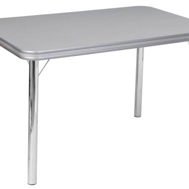 Imagem de Mesa para Sala de Jantar Gisele Estilo Clássico Cromado/Cinza