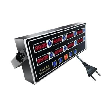 Imagem de IEUDNS Temporizador de cozinha digital comercial de 8 canais com alarme alto para restaurante