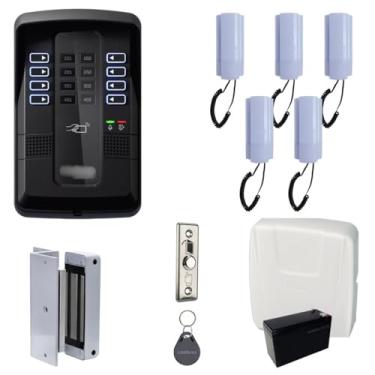 Imagem de Porteiro Coletivo Interfone Residencial Comercial 5 Pontos Intelbras Fechadura Eletroima 10 Tags
