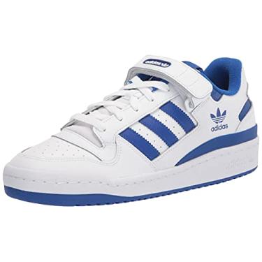 Imagem de adidas Originals Tênis masculino Forum Low, Branco/Branco/Team Royal Blue, 10.5