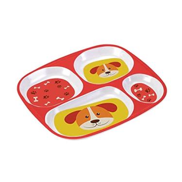 Imagem de Prato infantil Divisórias melamina Cachorro vermelho