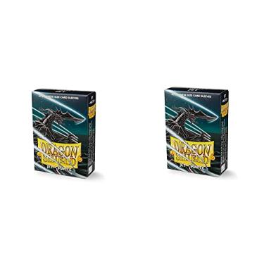 Imagem de 2 Packs Dragon Shield Matte Mini Japanese Jet 60 ct Card Sleeves Value Bundle!