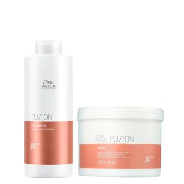 Imagem de Kit Wella Professionals Fusion - Condicionador 1000 Ml + Máscara 500 Ml